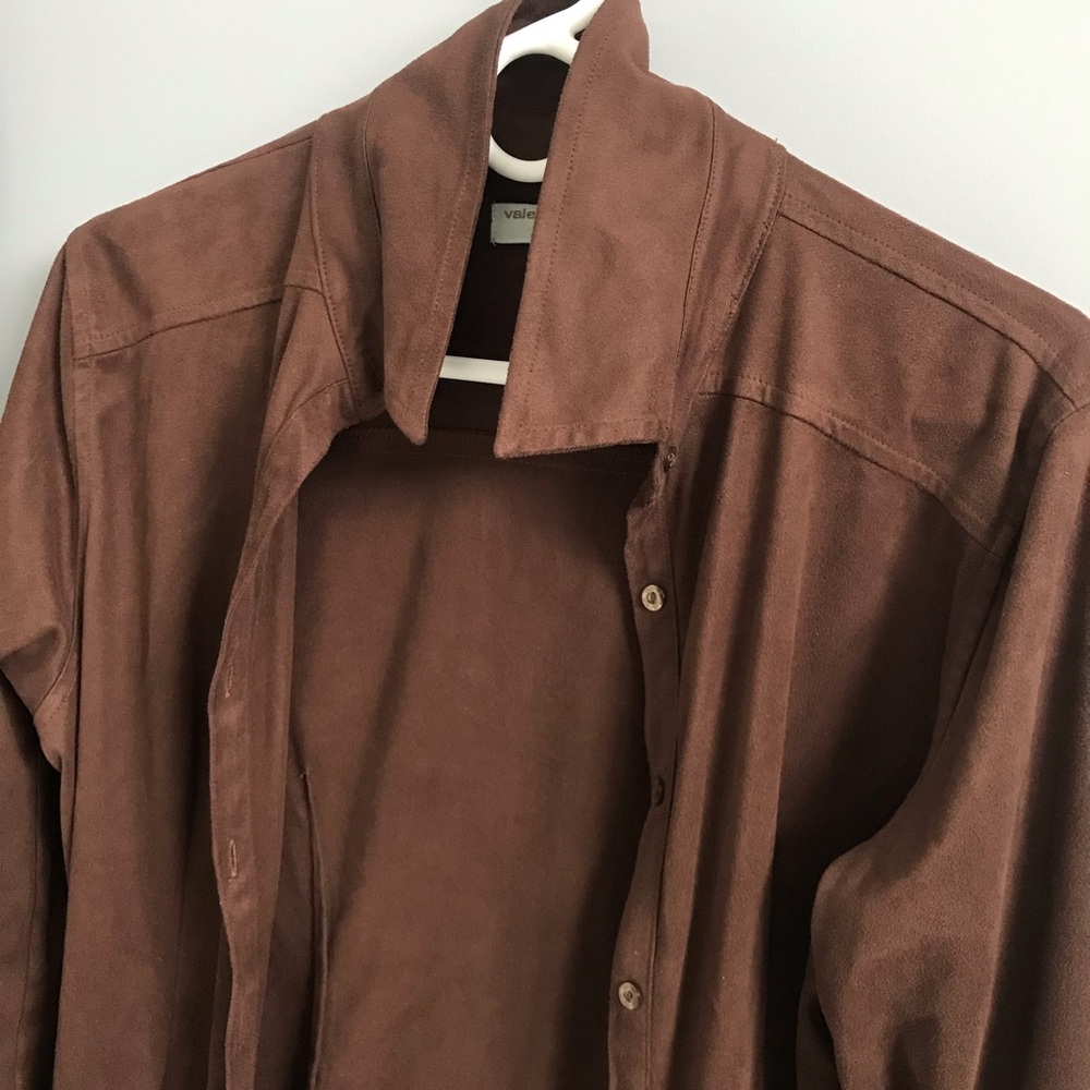 Valerie Stevens brown suede shirt. Sz PM